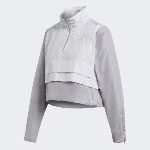 adidas Jackets & Blazers - Adidas Women's Originals L/S 1/4 Zip TRACK Jacket Pullover Medium Dash Grey NWT